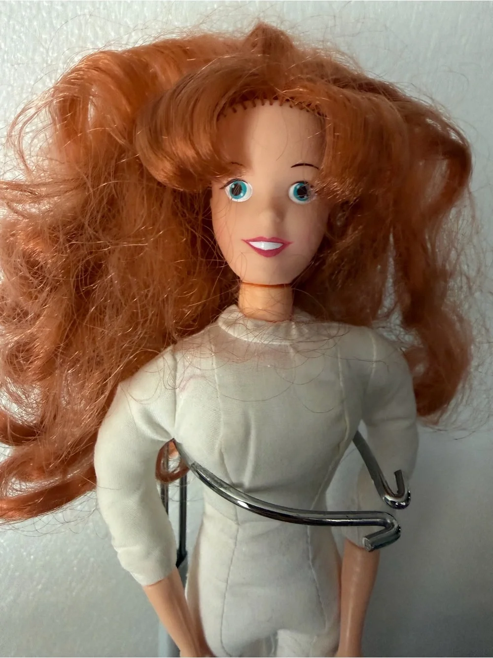 Disney Red-Orange Curly Hair Doll with Blue Eyes